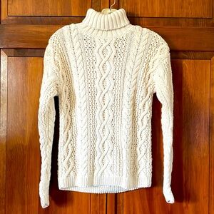 Fisherman Cable Turtleneck Sweater